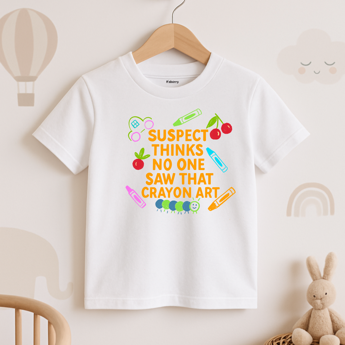 Suspect Thinks No One Saw That Crayon Art Tee