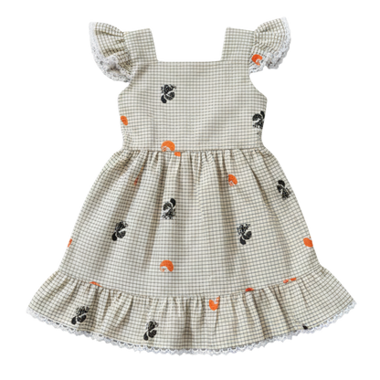 Gingham Peacock Dress